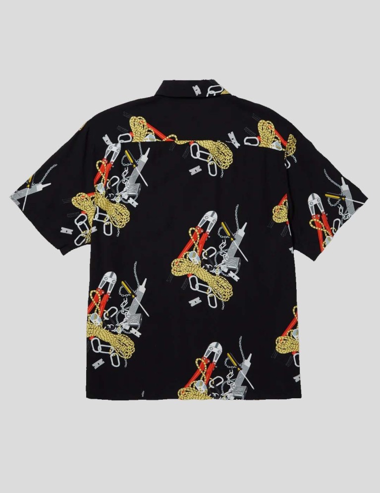 Camisa HUF skidrokyo resort top shirt black